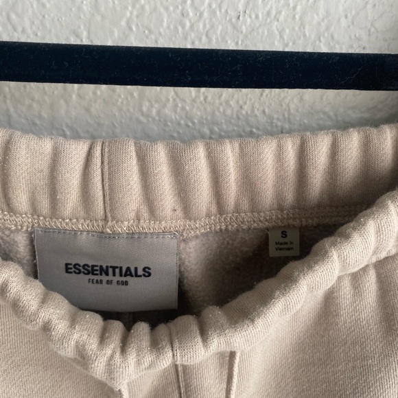Fear of God Essentials Men's Cream Joggers - Picture 3 of 5